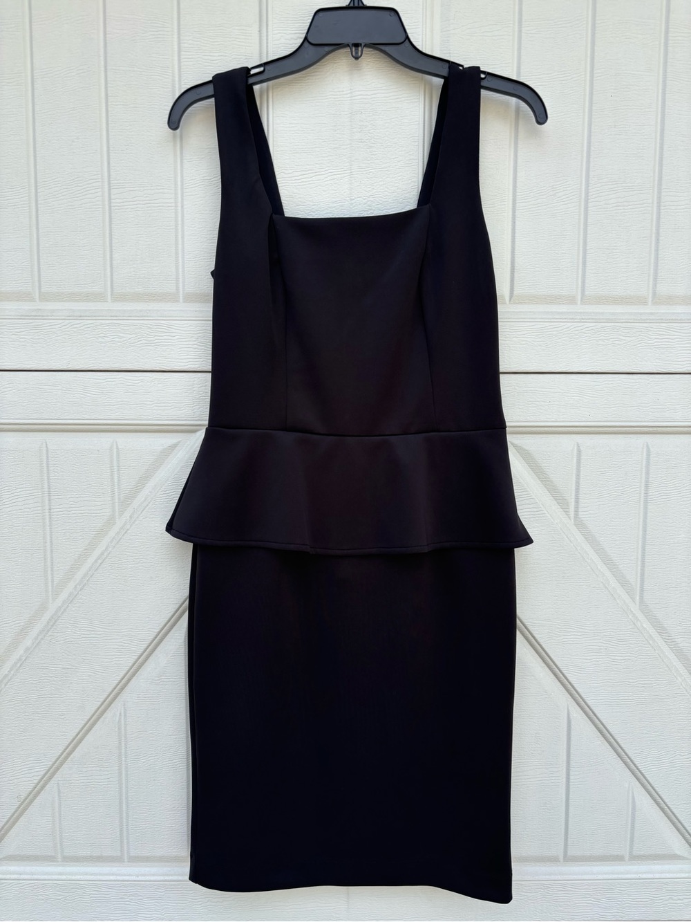 Beige by ECI Black Peplum Sheath Cocktail Dress NWT Size 4
